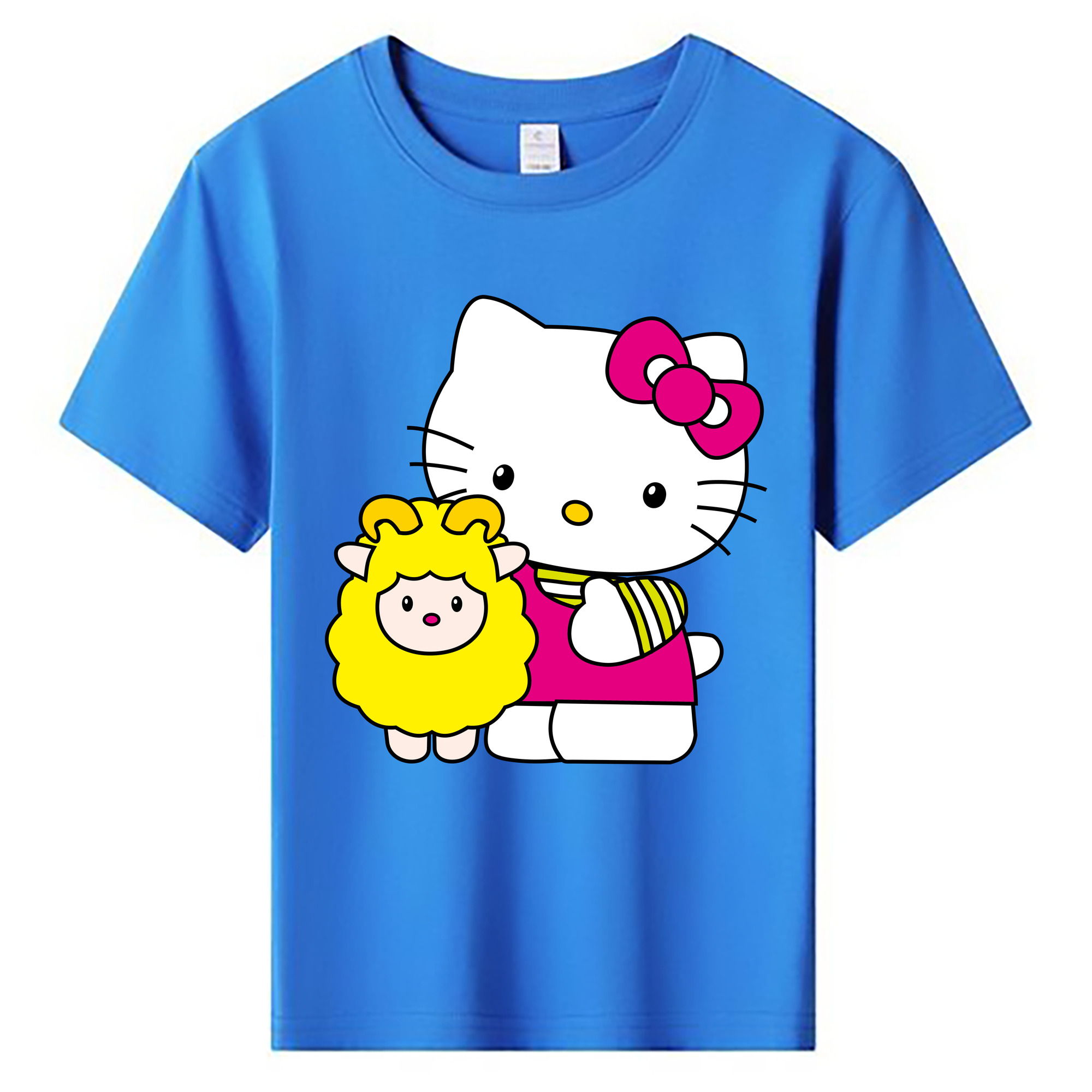 （画像用） Hello Kitty ハローキティ 綿100％キッズTシャツ（フロントプリント）